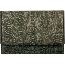 Genuine hen / chicken leather wallet HWAL504 D. Grey