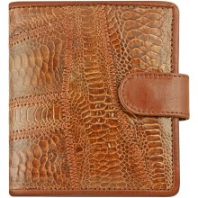 Genuine hen / chicken leather wallet HWAL505 Brown