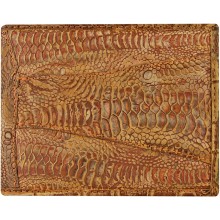 Genuine chicken / hen leather wallet HWAL506 Brown