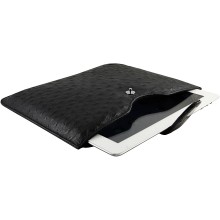Genuine ostrich leather iPad 2 / iPad 3 sleeve IPAD2-3-SL01OS Black