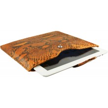 Genuine python leather iPad 2 / iPad 3 sleeve IPAD2-3-SL01PT Orange