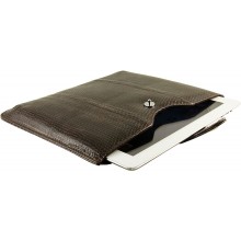 Genuine snake leather iPad 2 / iPad 3 sleeve IPAD2-3-SL01SSN Dark Brown