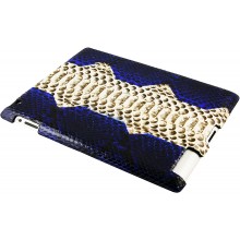 Genuine python leather iPad2 case IPAD2-PT11 Dark Blue / Natural