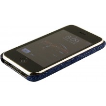 Genuine stingray leather iPhone case IPHONE-CP01 Blue