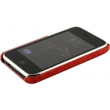 Genuine stingray leather iPhone case IPHONE-CP01 Fire Red