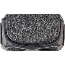 Genuine stingray leather iPhone case IPHONE-CP40 Black