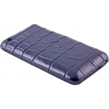 Genuine crocodile leather iPhone case IPHONE-SC20B Midnight Blue