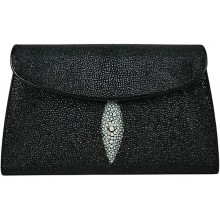 Genuine stingray leather bag ISB001 Black