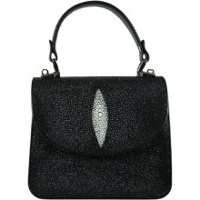 Genuine stingray leather bag ISB002 Black