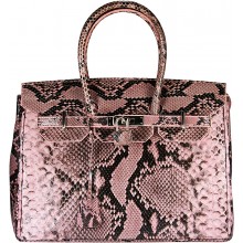 Genuine python snake leather bag ISSNB122-03PT Pink
