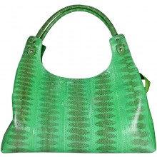 Genuine snake leather bag ISSNB125 Green