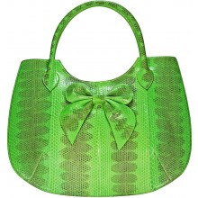 Genuine snake leather bag ISSNB309 Green