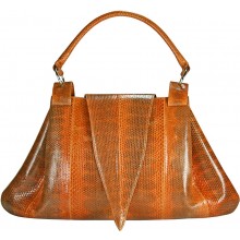Genuine snake leather bag ISSNB333-01 Tan