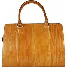 Genuine snake leather bag ISSNB400 Tan