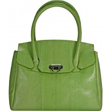 Genuine snake leather bag ISSNB555 Light Green