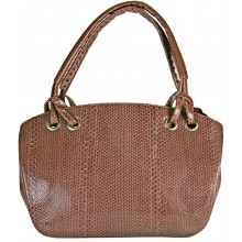 Genuine snake leather bag ISSNB777 Coffee