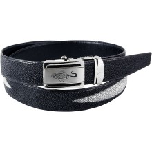 Genuine stingray leather belt ISSTBELT1-3-2B Black