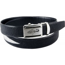 Genuine stingray leather belt ISSTBELT1-3-3B Black