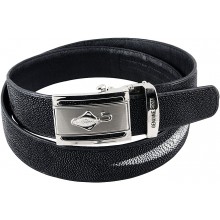 Genuine stingray leather belt ISSTBELT1-5-3B Black
