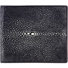 Genuine stingray leather wallet ISW001SA Black