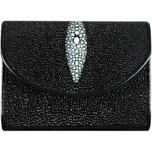 Genuine stingray leather wallet ISW003 Black