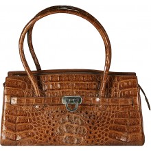 Genuine alligator leather bag JALB56 Brown