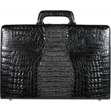 Genuine alligator leather attache case JBCP-S Black