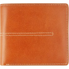 Genuine cow leather wallet JS1783 Tan / Black