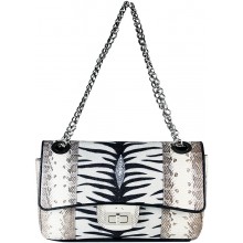 Genuine python snake and stingray leather bag JSNB042PT-ST Natural / Tiger