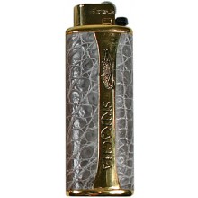 Genuine crocodile leather lighter holder L01 Grey