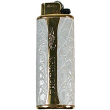 Genuine crocodile leather lighter holder L01 Ivory