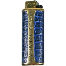 Genuine crocodile leather lighter holder L01 Midnight Blue