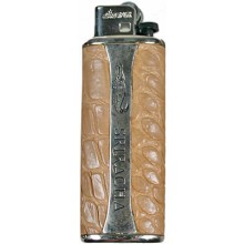 Genuine crocodile leather lighter holder L01 Pastel Beige