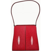Genuine stingray leather bag LDR7 Fire Red