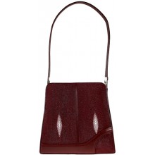 Genuine stingray leather bag LDR7 Burgundy