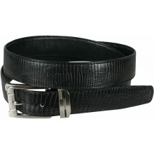 Genuine lizard leather belt LIZ102 Black