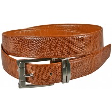 Genuine lizard leather belt LIZ102 Tan