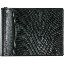 Genuine lizard leather money clip LIZ2392A Black