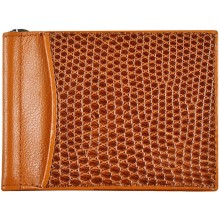 Genuine lizard leather money clip LIZ2392A Tan