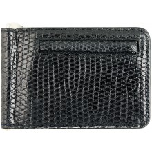 Genuine lizard leather money clip LIZMCLIP09 Black