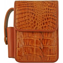 Genuine alligator cigarette pack & lighter case LTMC01 Tan