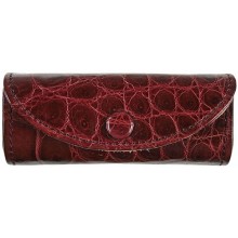 Genuine crocodile leather lipstick case LW02 Maroon