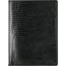 Genuine lizard leather wallet LWHK001 Black