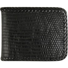 Genuine lizard leather wallet LWUS003 Black