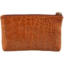 Genuine crocodile leather makeup / cosmetics bag MAKEUPBAG001 Safari
