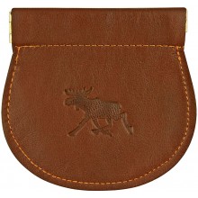 Genuine moose leather coin purse MOOSECP462A Brown