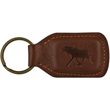 Genuine moose leather key ring MOOSEKH434B Brown