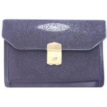Genuine stingray leather bag MR8 Black