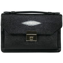 Genuine stingray leather bag MR8M Black