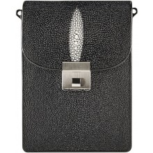Genuine stingray leather briefcase MZR14 Black